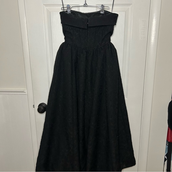 BHLDN Jacquard Strapless Basque-Waist Corset Fit & Flare Gown - Picture 11 of 16